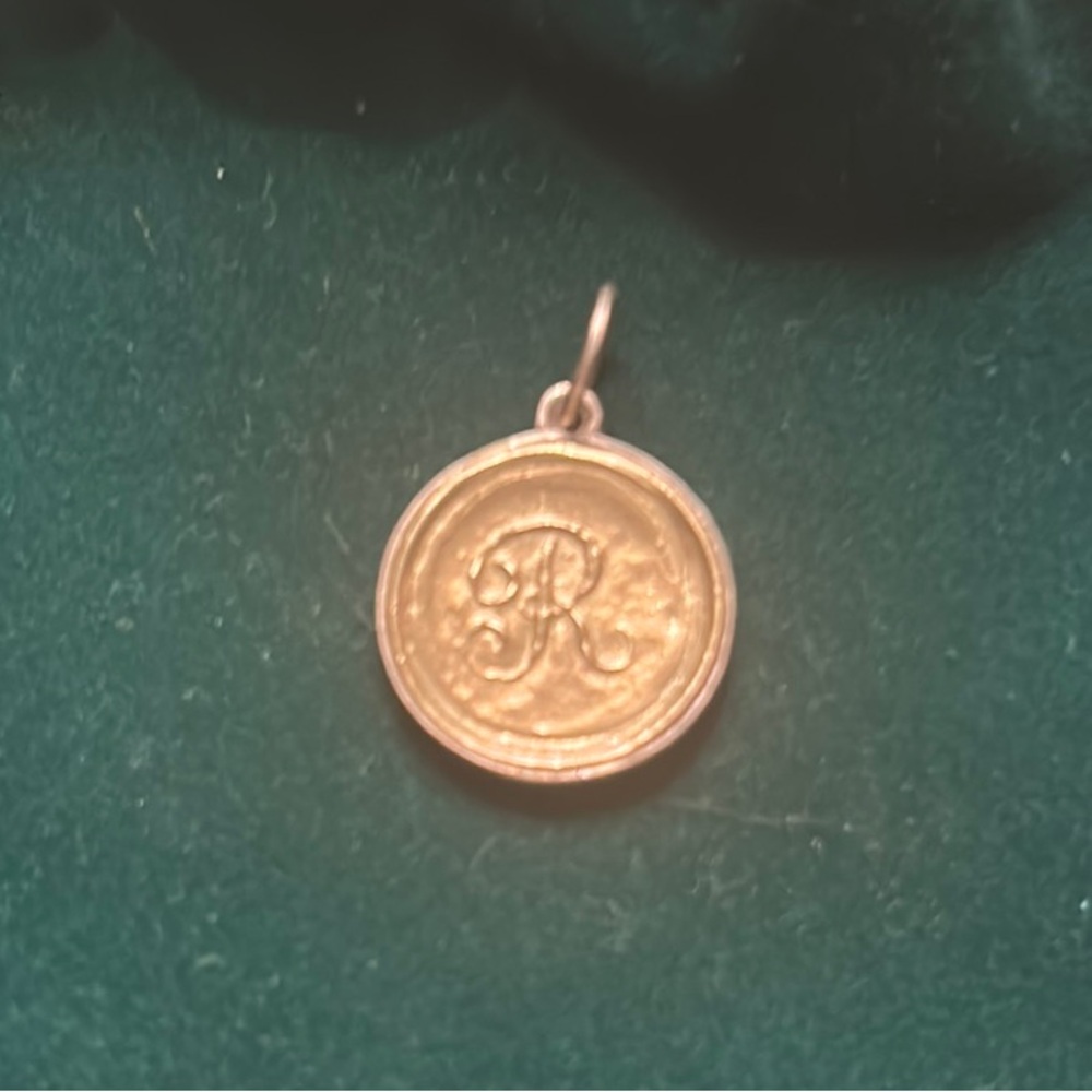Waxing Poetic Gold Initial Pendant